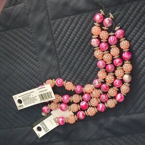 Pink Beaded Necklace
